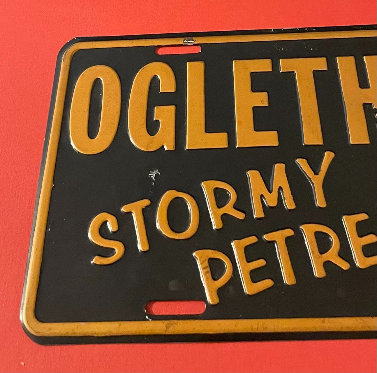 Vintage Olglethorpe University Stormy Petrels Booster License Plate Atlanta GA 2