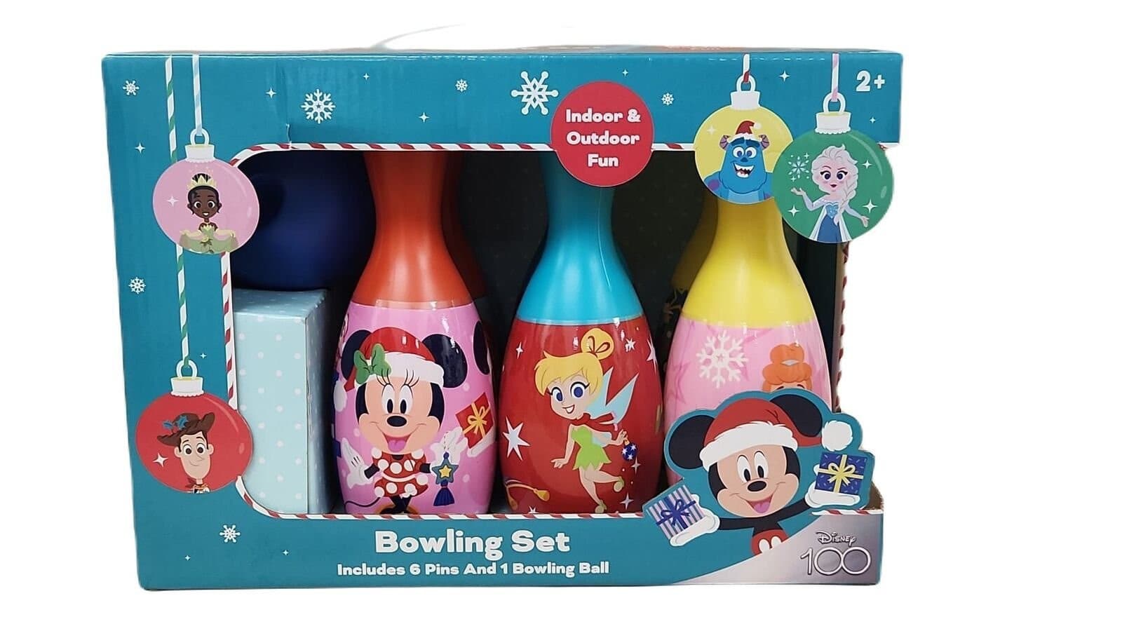 Disney 100th Year Bowling Set Christmas Character Bowling Set