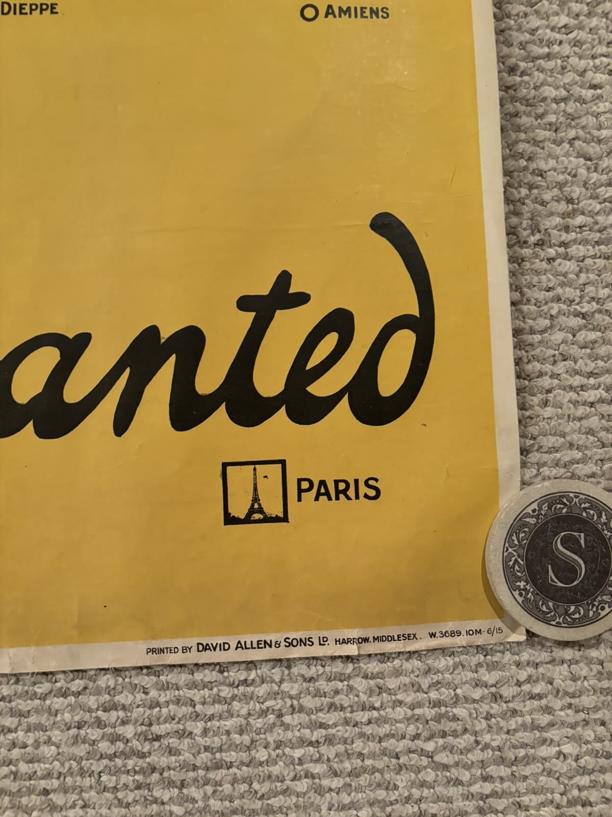 Original WWI Poster Boys Come Over Here Your Wanted! 39.75x49.5” Linen Backed 4