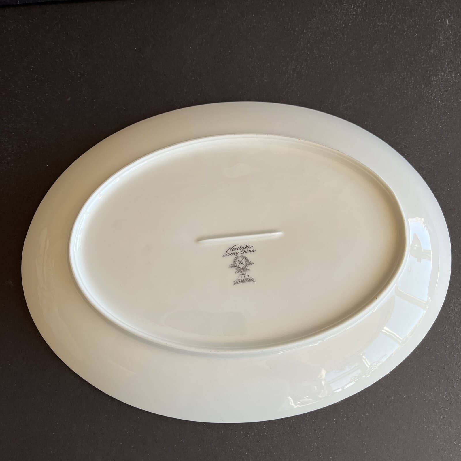 Noritake Vintage Ivory China 7567 Ambrosia Japan 12.5” Oval Serving Platter 3