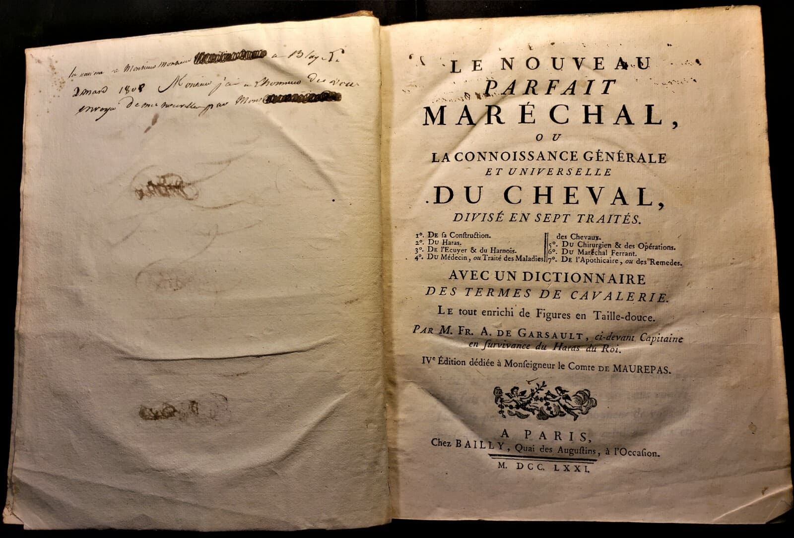 1771 THE NEW PERFECT MARSHAL BY GARSAULT - Horse Diseases, Cure and Equestrian 3