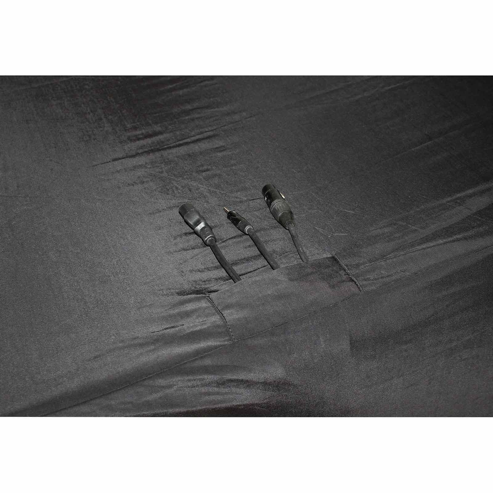 ProX X-ST6B DJ Table Scrim, 6' Black Stretch Spandex Cover w Bag 5