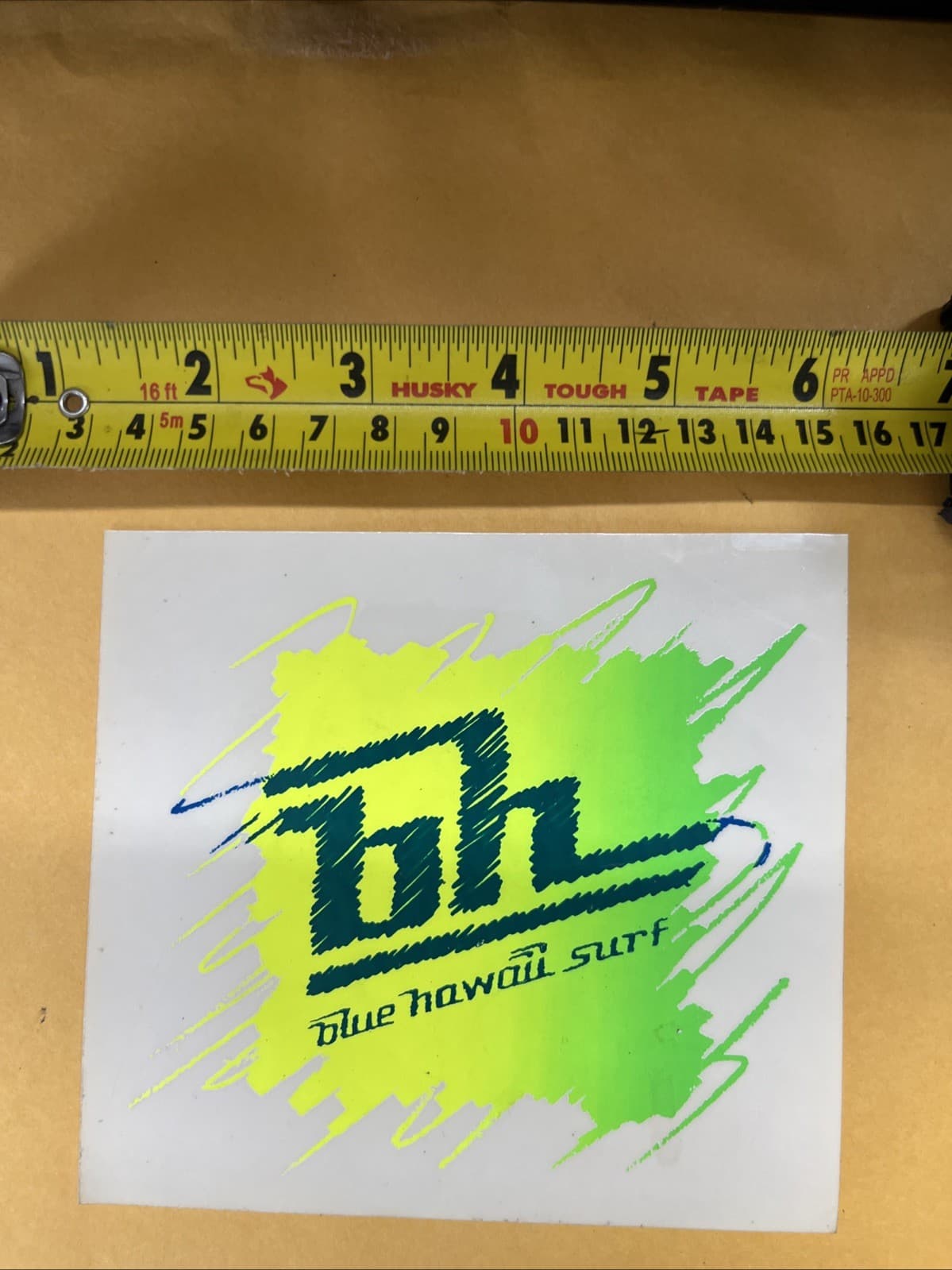 80’s Vintage Blue Hawaii bh Blue Hawaii Surf Neon Yellow Green Sticker 
