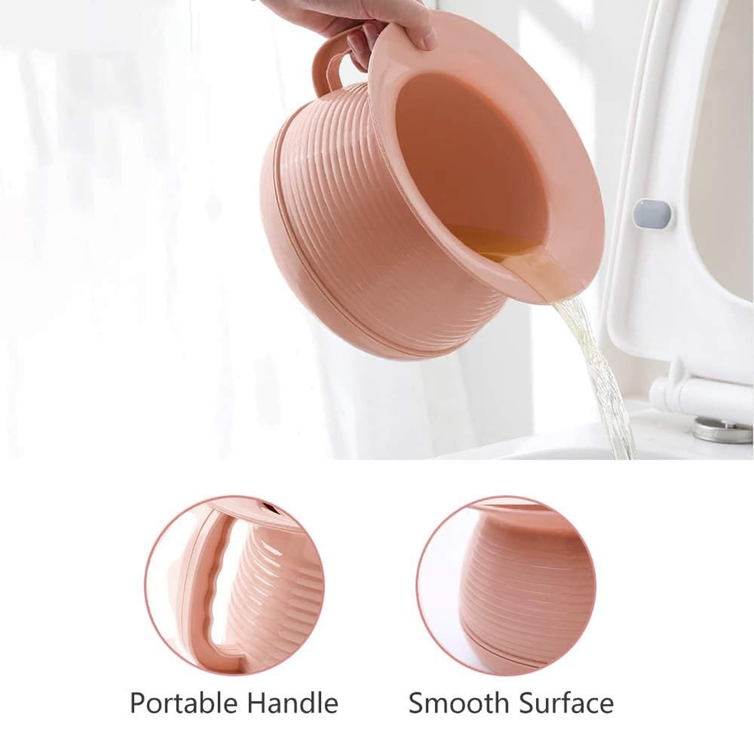 Chamber Pot Bedpan Urinal Bottle Urine Pots Potty Pee Bucket Bedside Urinal w... 5