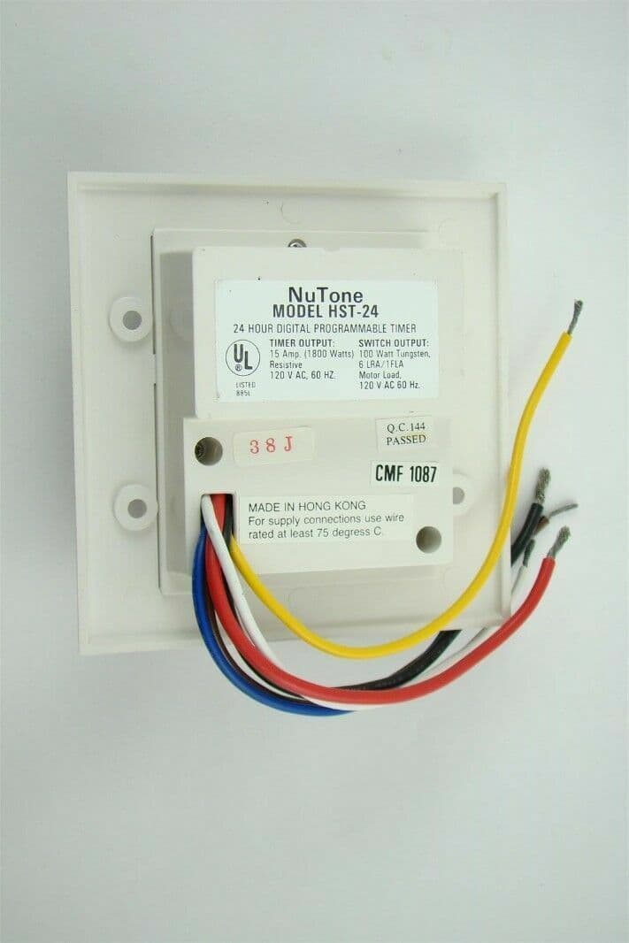 NuTone 24 hour digital Programmable timer 15 Amp 120V AC HST-24 4