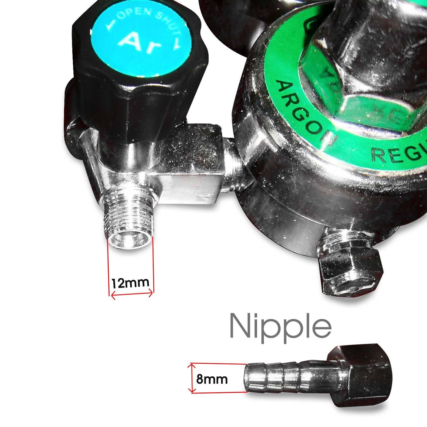 Argon CO2 Mig Tig Flowmeter Regulator Welding Regulator Gauge Gas Welder 5