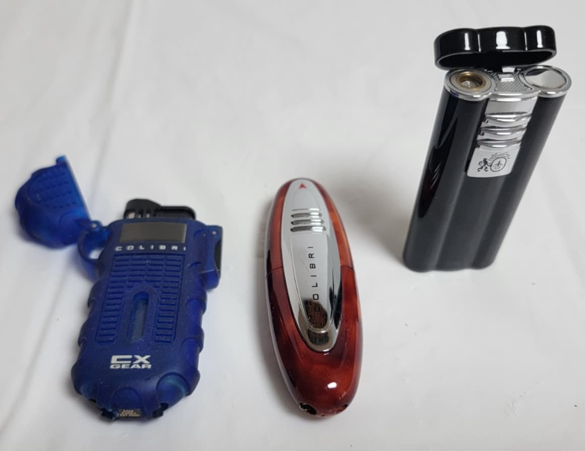 Lot of 3 Colibri Lighters - Jet Flame Butane - For Parts or Repair - As-Is No Re 2