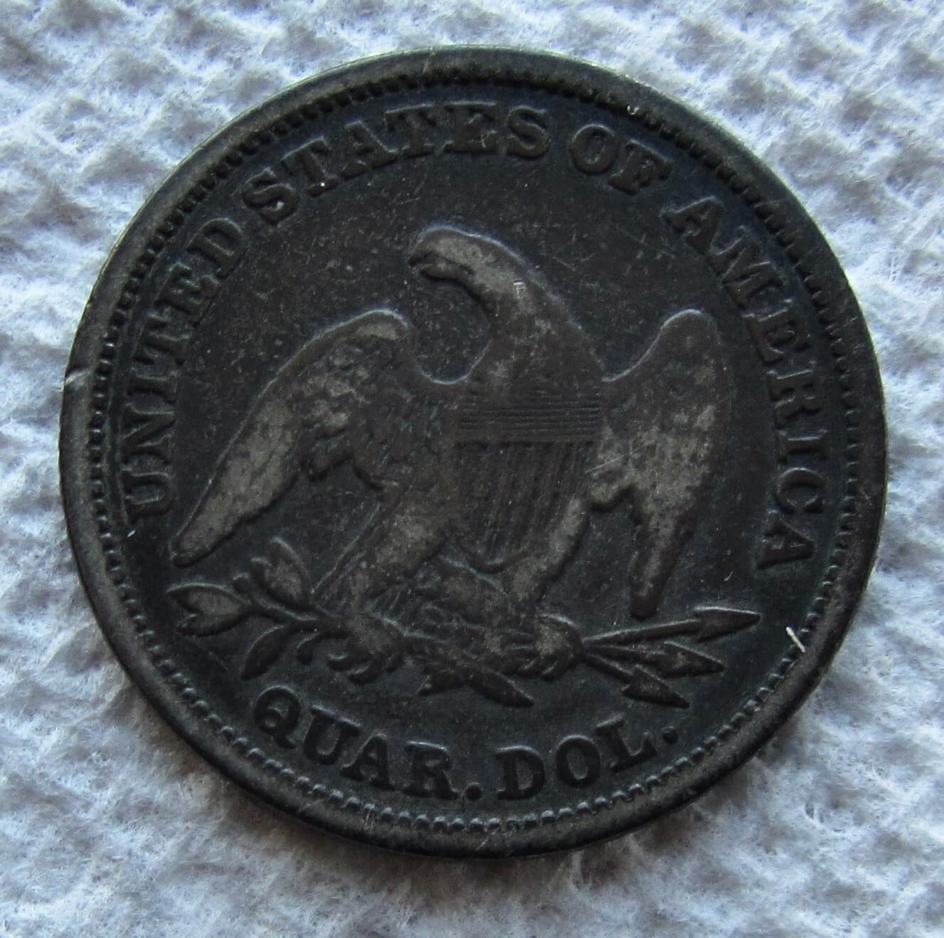 1839 NO Drapery Seated Liberty Silver Quarter Early Rare Key Date VF Cleaned 2