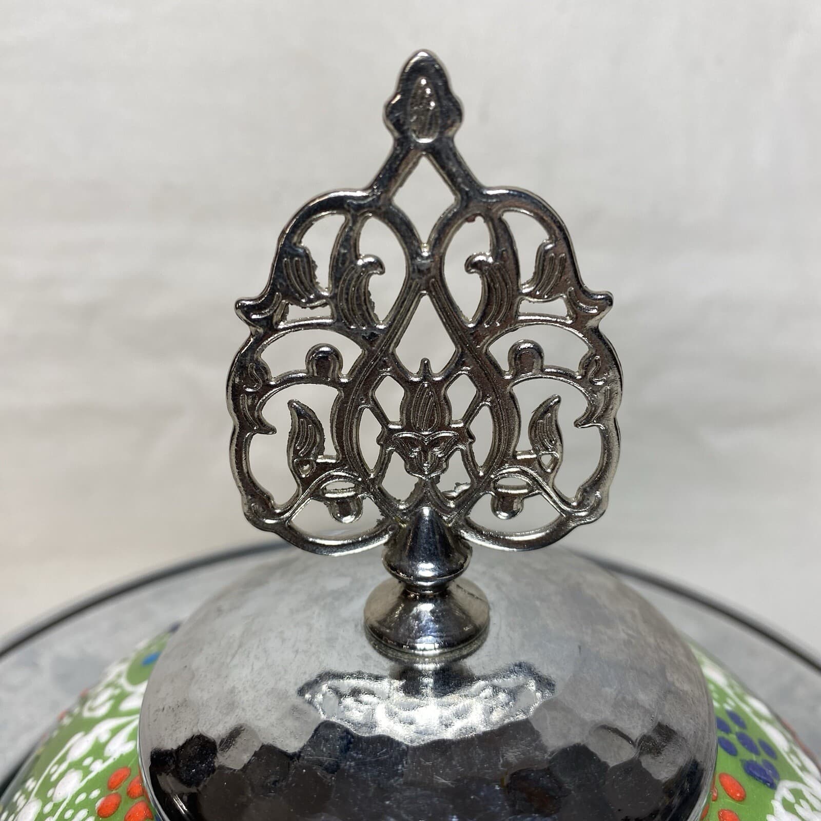 Handpainted Ceramic & Metal Candy Dish Ramadan 2
