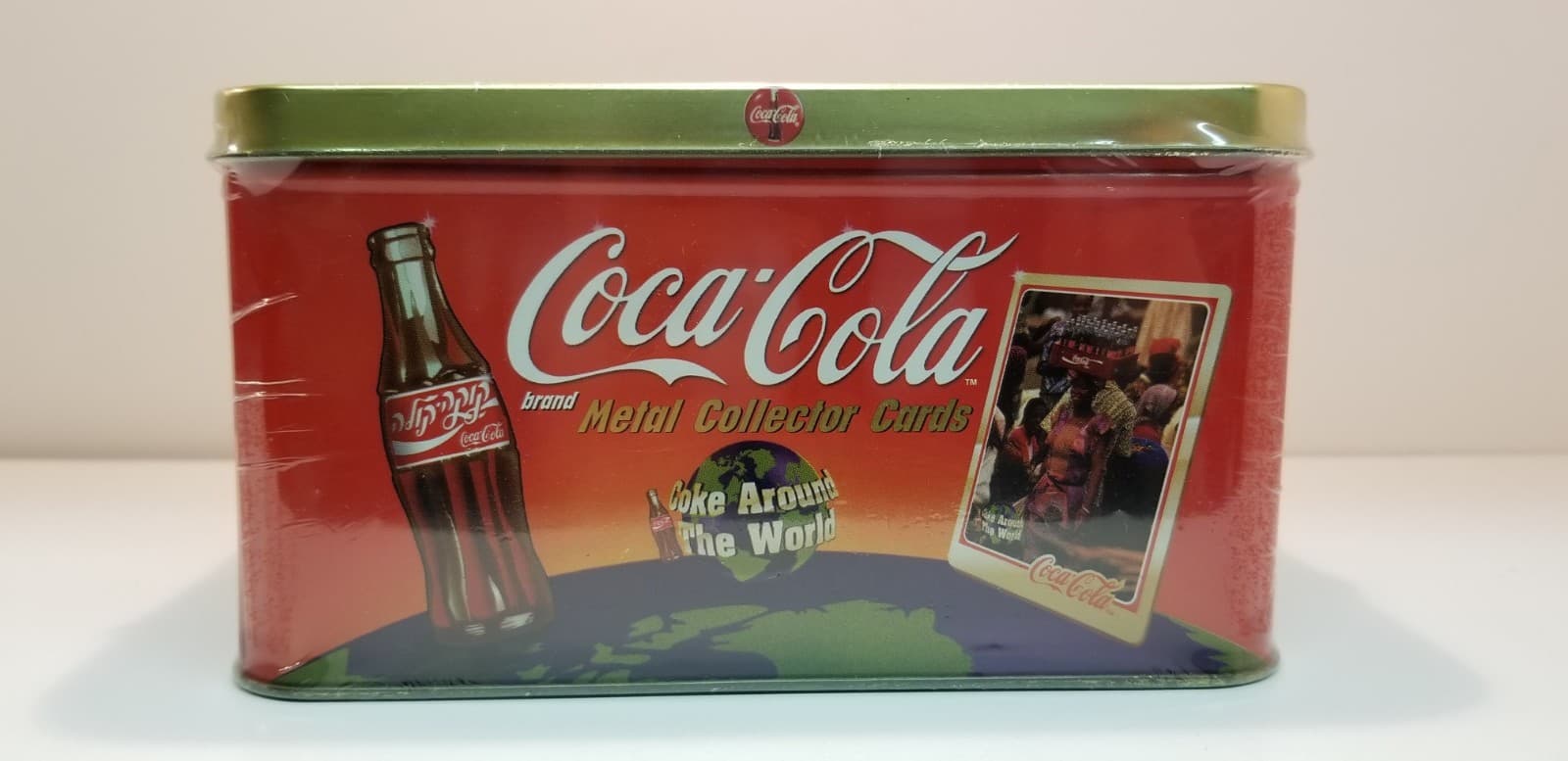 Coca Cola Coke Around the World Tin with Metal Cards 3
