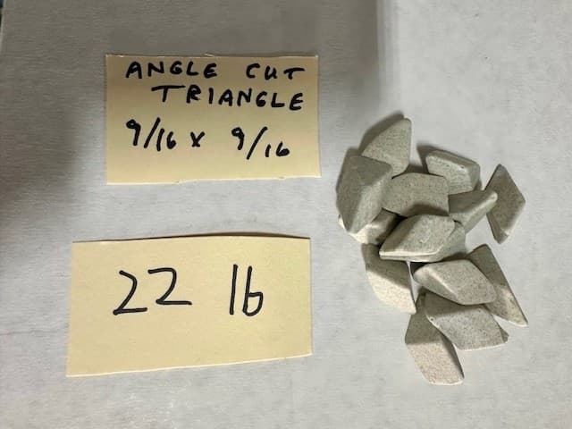 Ceramic Angle Cut Triangle Tumbling Media 9/16 x 9/16"  22LB Lot ~ Metal & Rock 2
