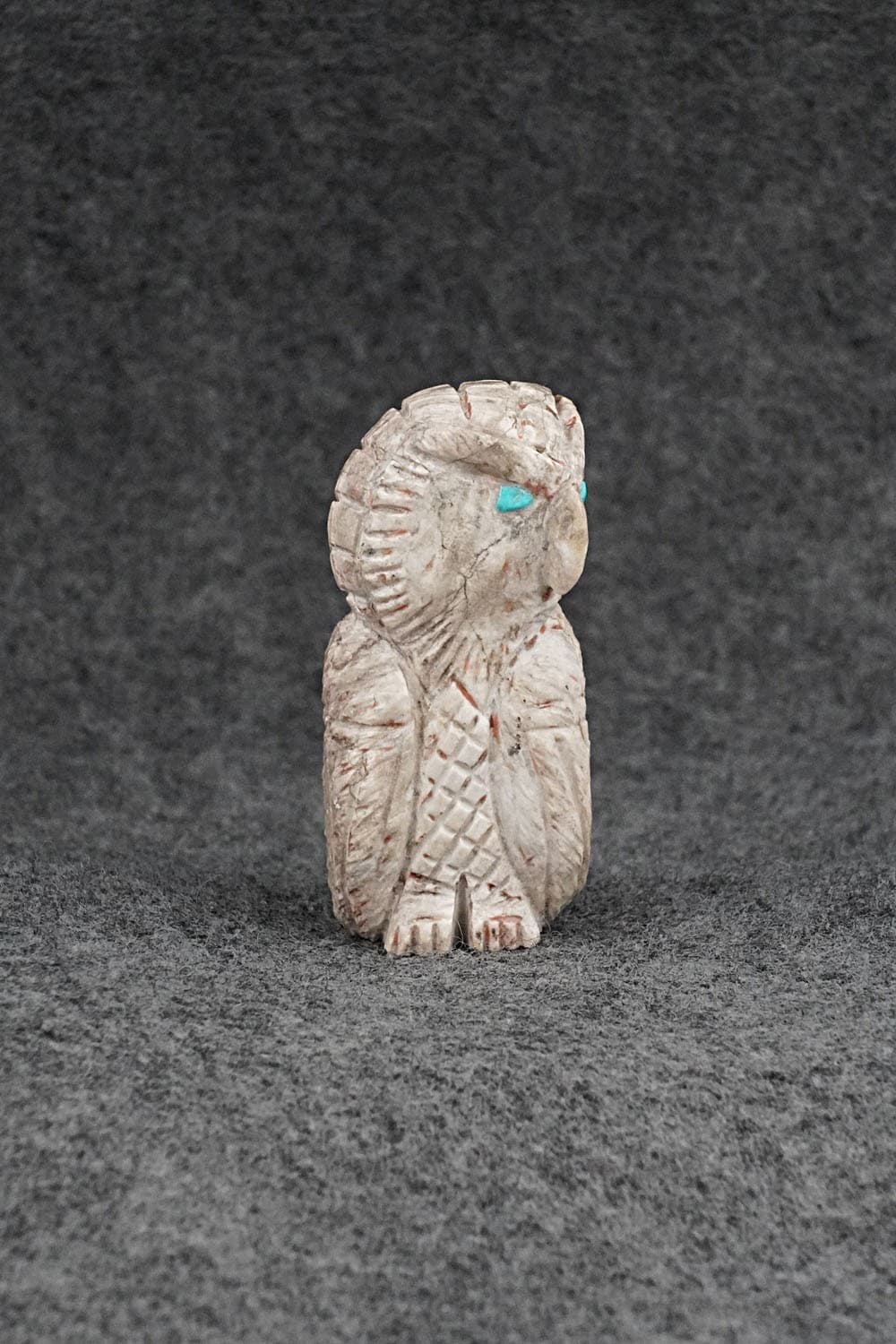 Owl Zuni Fetish Carving - Jonas Hustito 2
