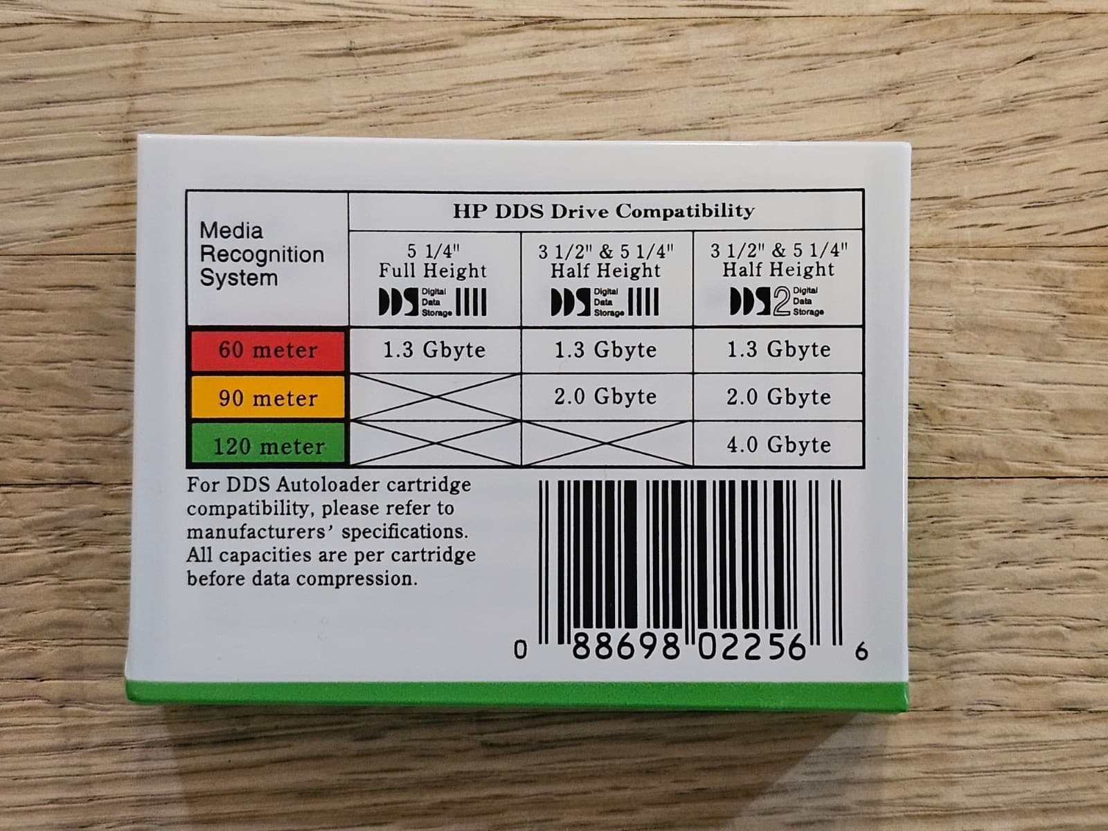 HP 4GB (8GB Comp) 120 Meter DDS-2 4mm Data Cartridge / Cassette NEW SEALED 2