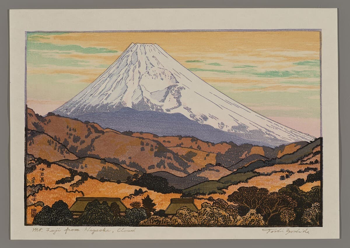 Toshi Yoshida Woodblock - Mt. Fuji from Nagaoka – Cloud