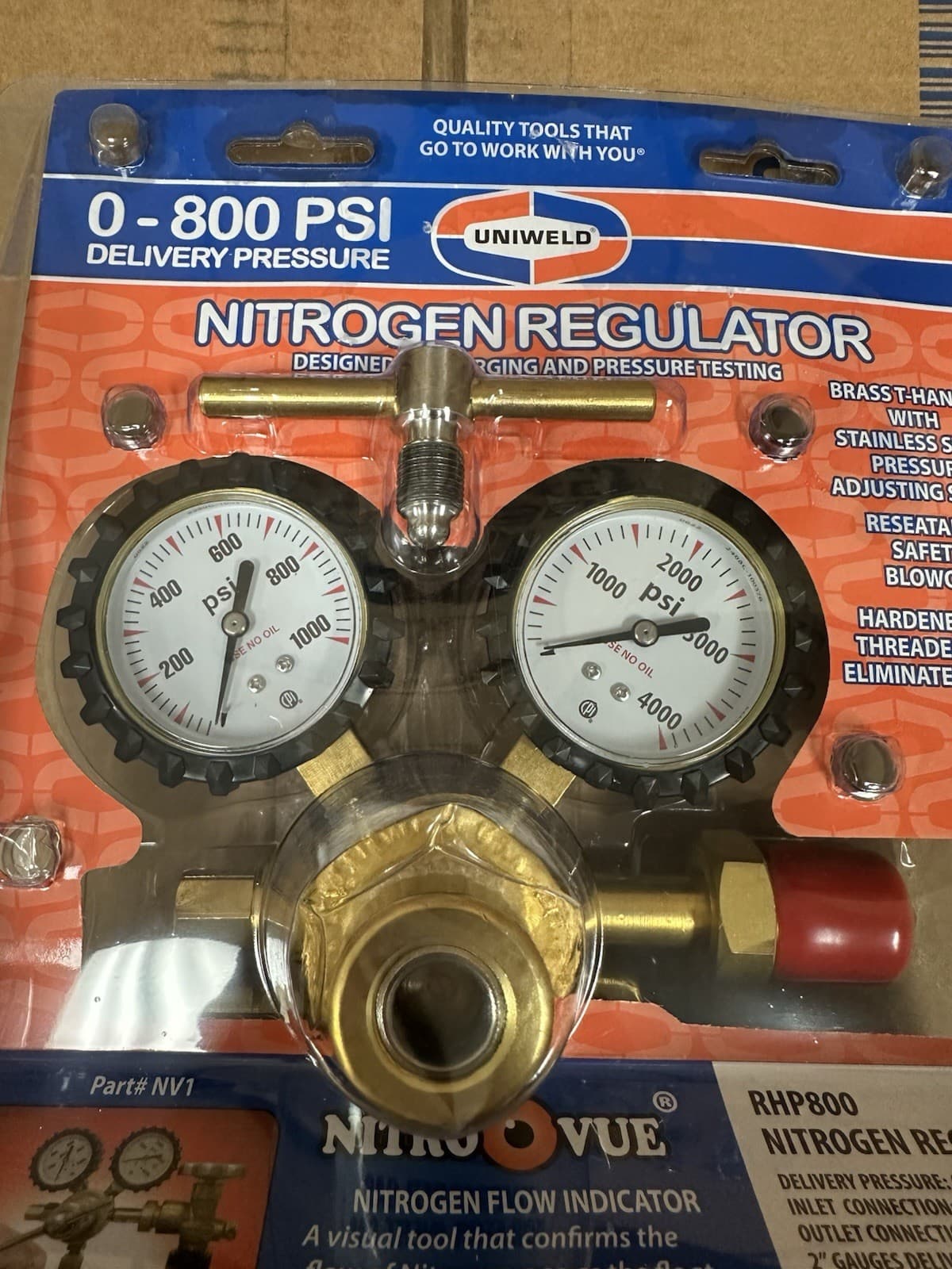 Uniweld RHP800 Nitrogen Regulator with 0-800 PSI 2