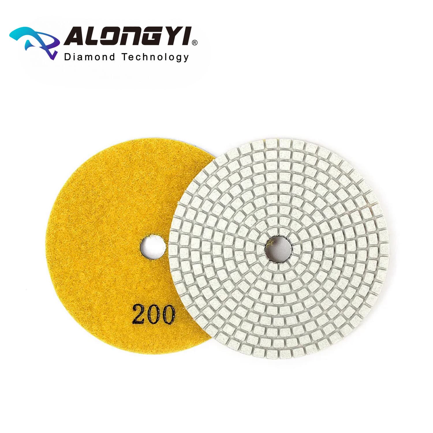 4" 7pcs Diamond Flexible Wet Polishing Pads White Bond Sanding High Quality 4