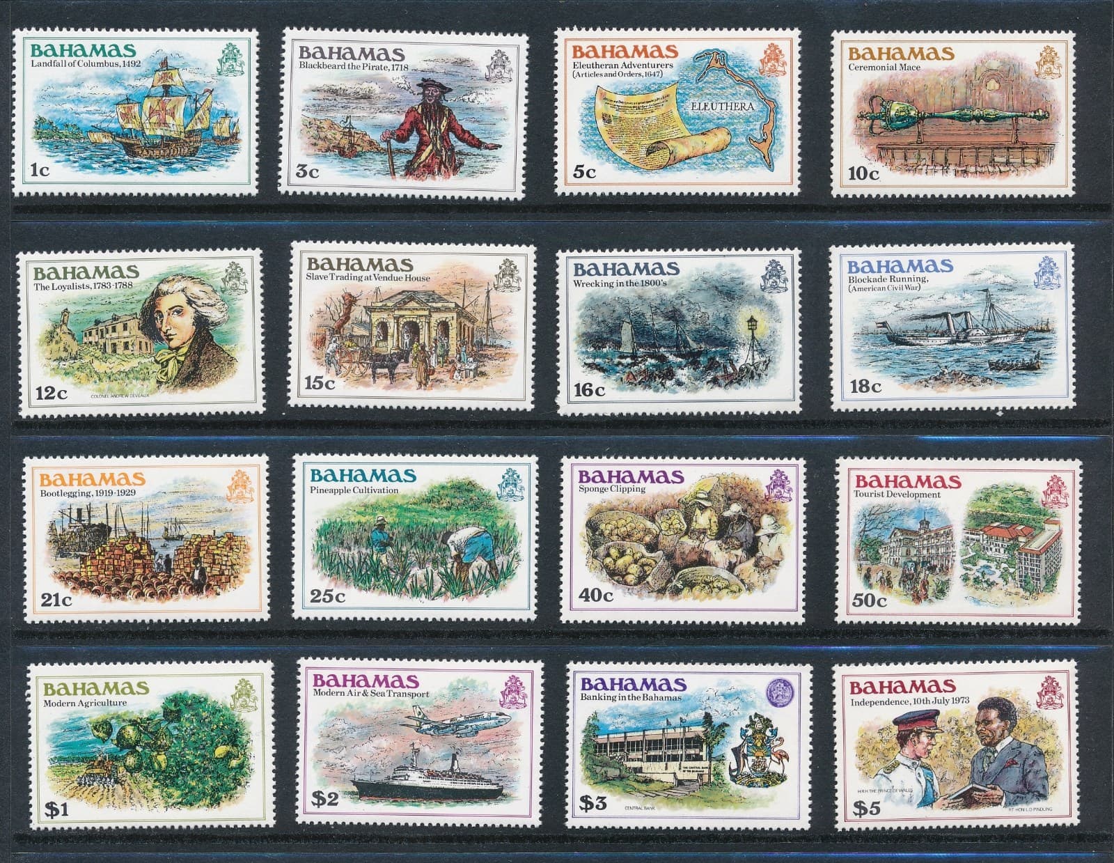 Bahamas #464-479 COMPLETE SET (1980) ; MNH; POST OFFICE FRESH; CV $27