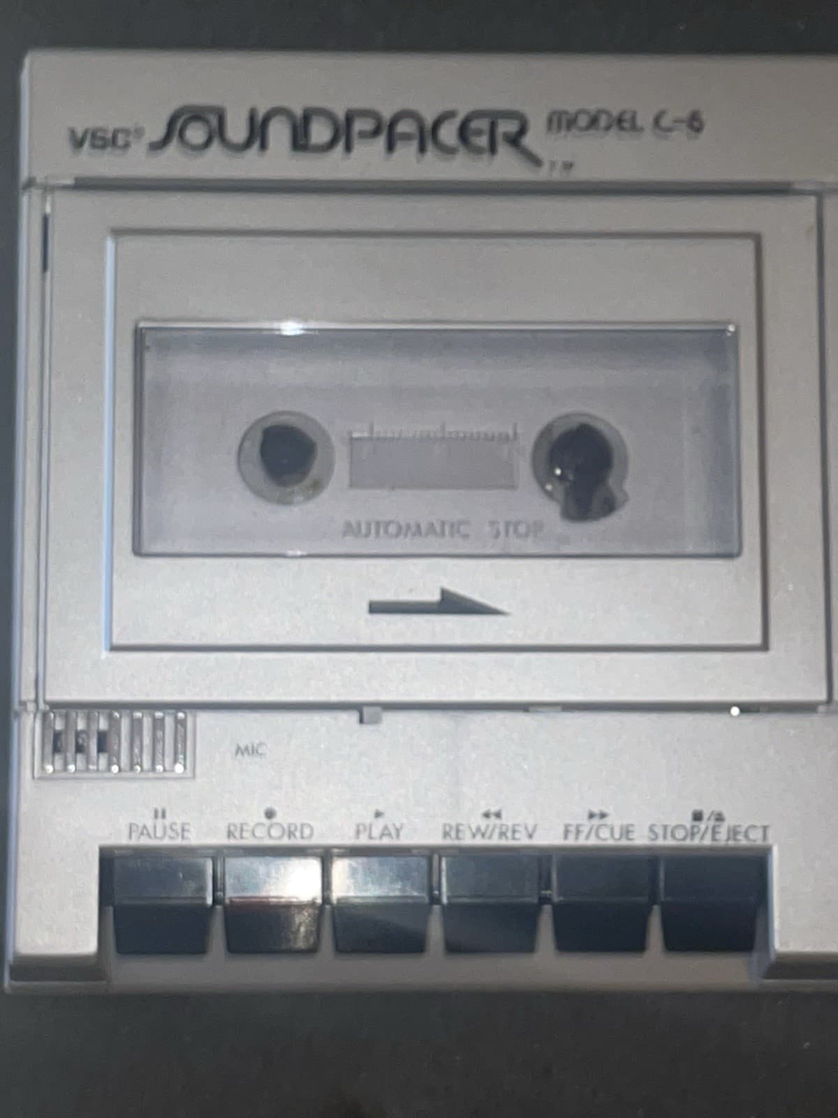 VSC Soundpacer C-5 Variable Speed Cassette Tape Recorder SET w Foot Pedal & Case 6