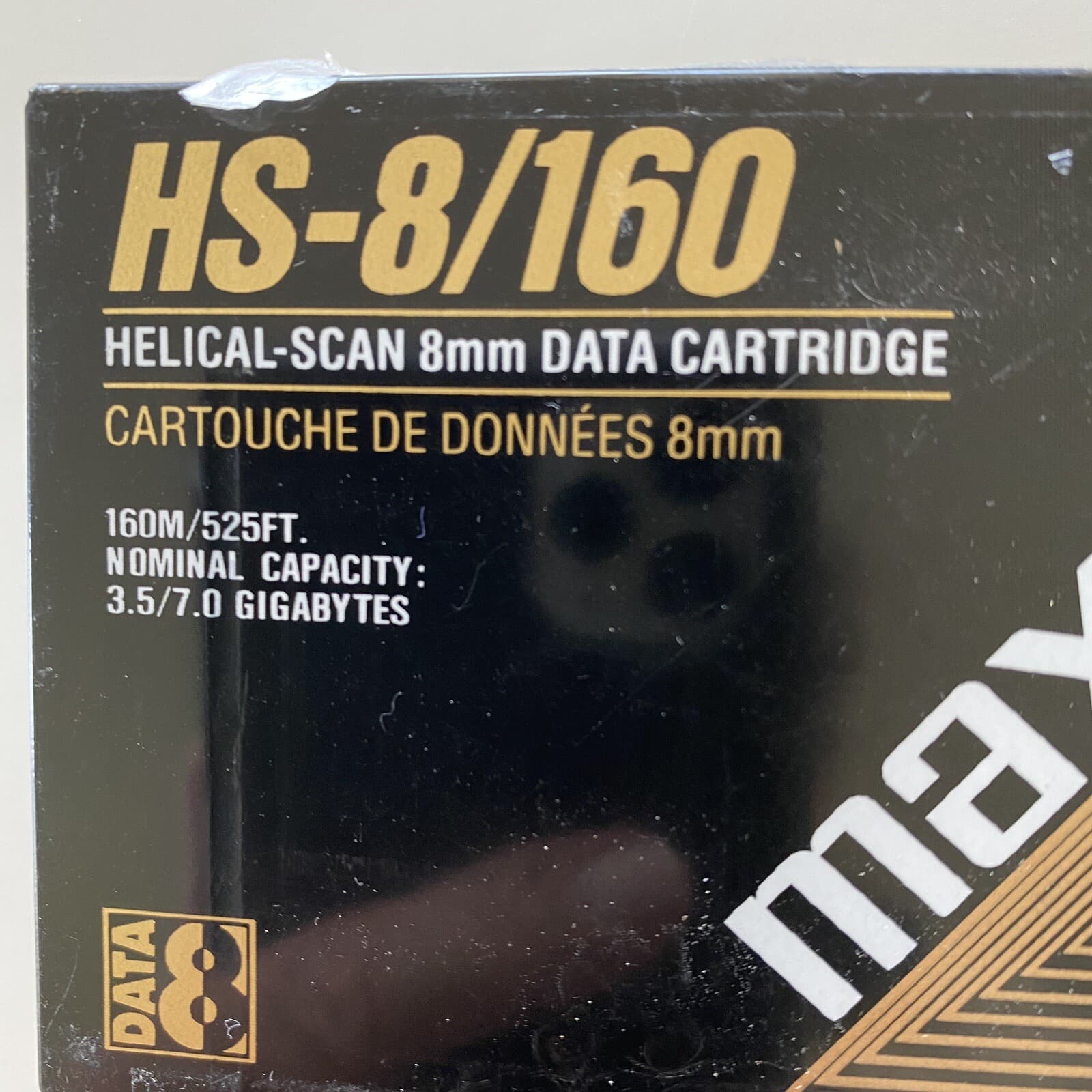 Maxell HS-8/160 Helical-Scan 8mm DATA8 Data Cartridge 3.5/7.0GB 160M/ 525-FT New 3