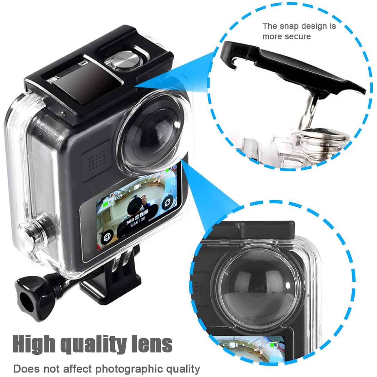 45M Underwater Waterproof Protective Housing Case Cover for GoPro Max Camera 4