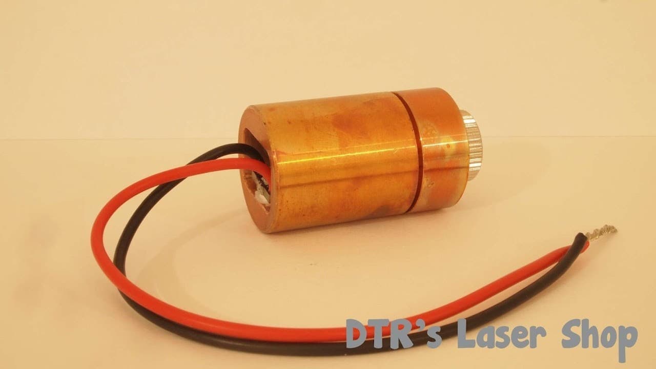 7W NUBM44-V2 450nm Laser Diode In 20mm Copper Module W/Driver and DTR-G-8 Lens 2