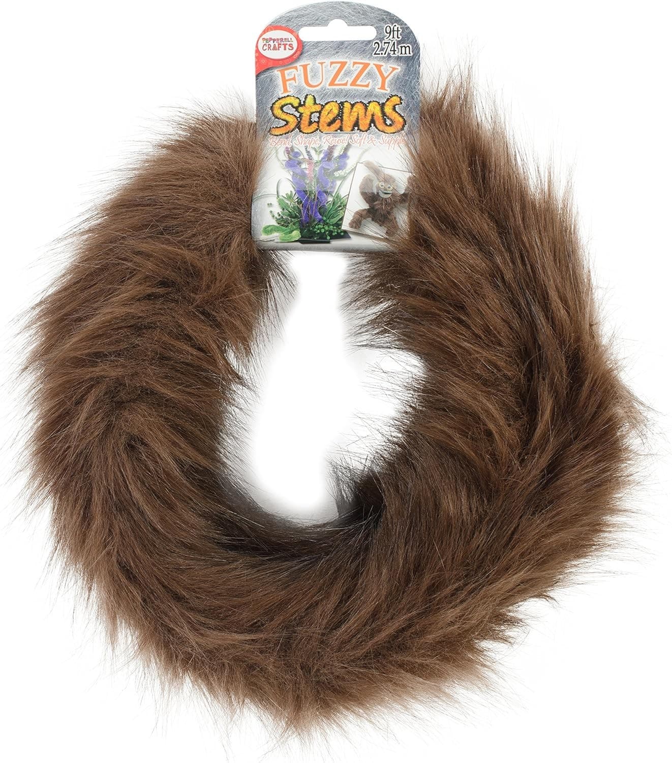 Fuzzy Craft Stems 9 Feet - Brown, Pink, Parrot Green, White 2