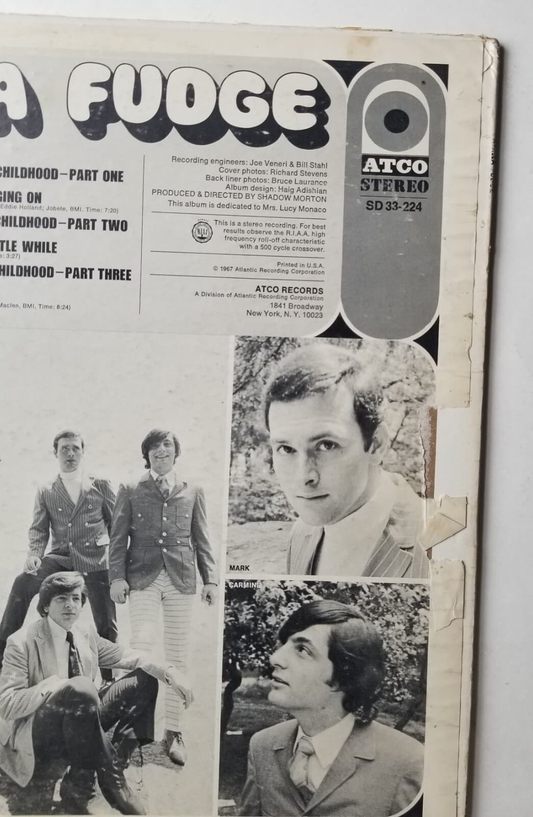 Vanilla Fudge REAL SIGNED Self-Titled Vinyl Record COA Autographed Bogart +3 4