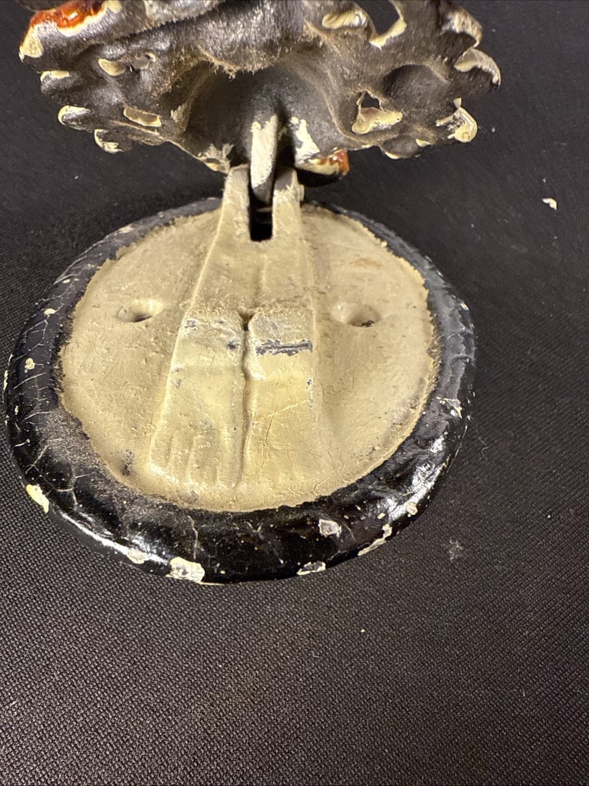 RARE DOOR KNOCKER, Vintage Cast Iron Parrot Door Knocker Hand Painted 3