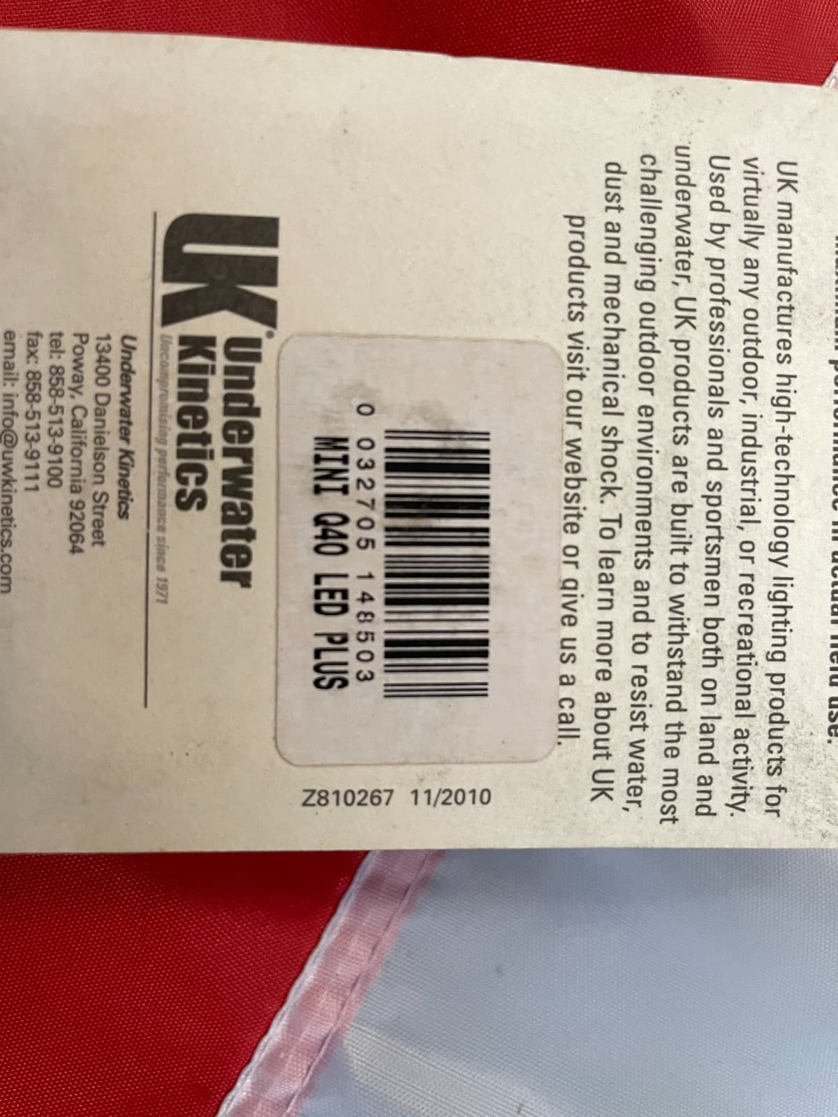 underwater kinetics mini q40 led plus module 2