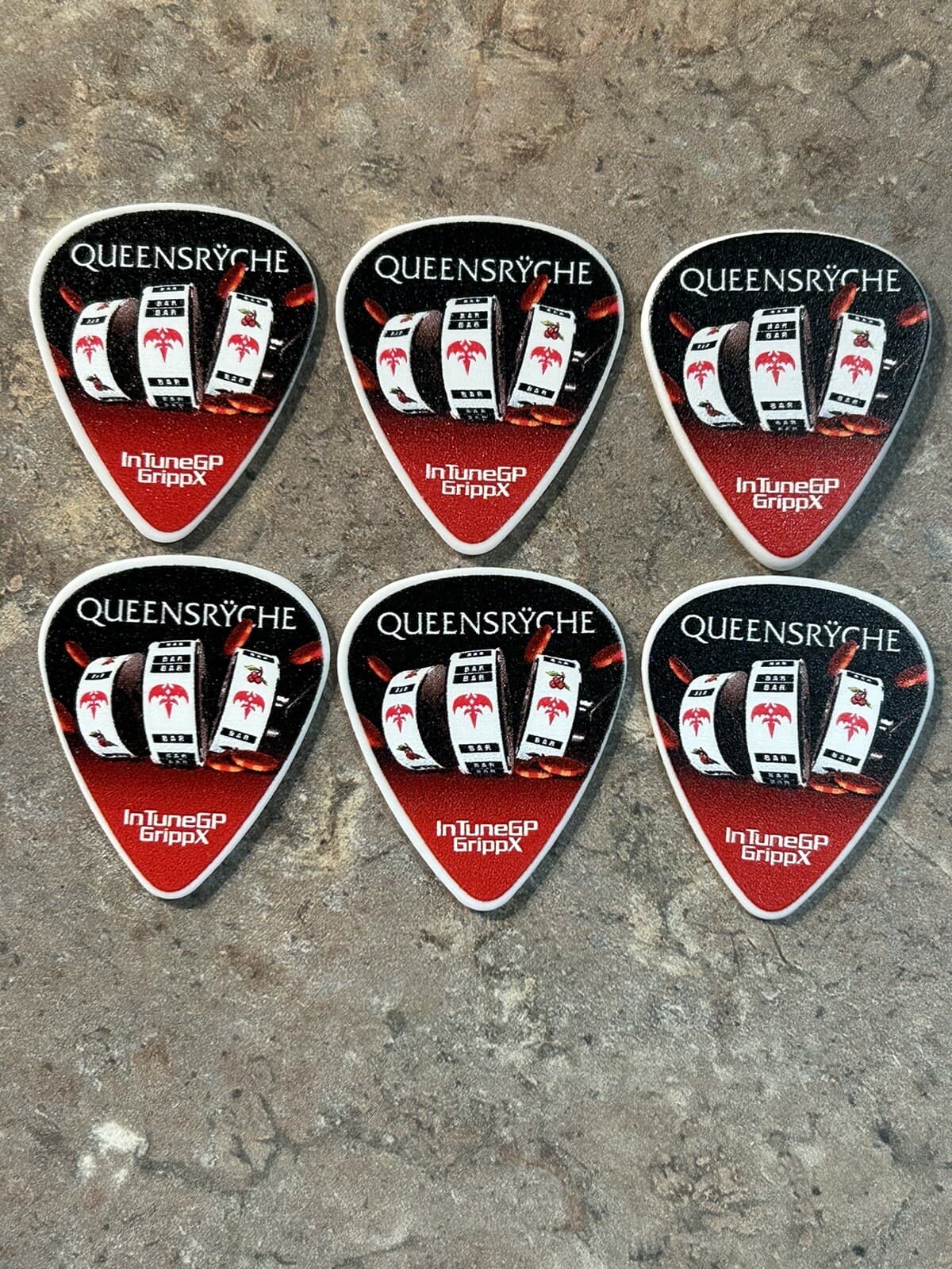 Queensryche 2023 Las Vegas Show Guitar Pick Set- 6 Picks-Rare