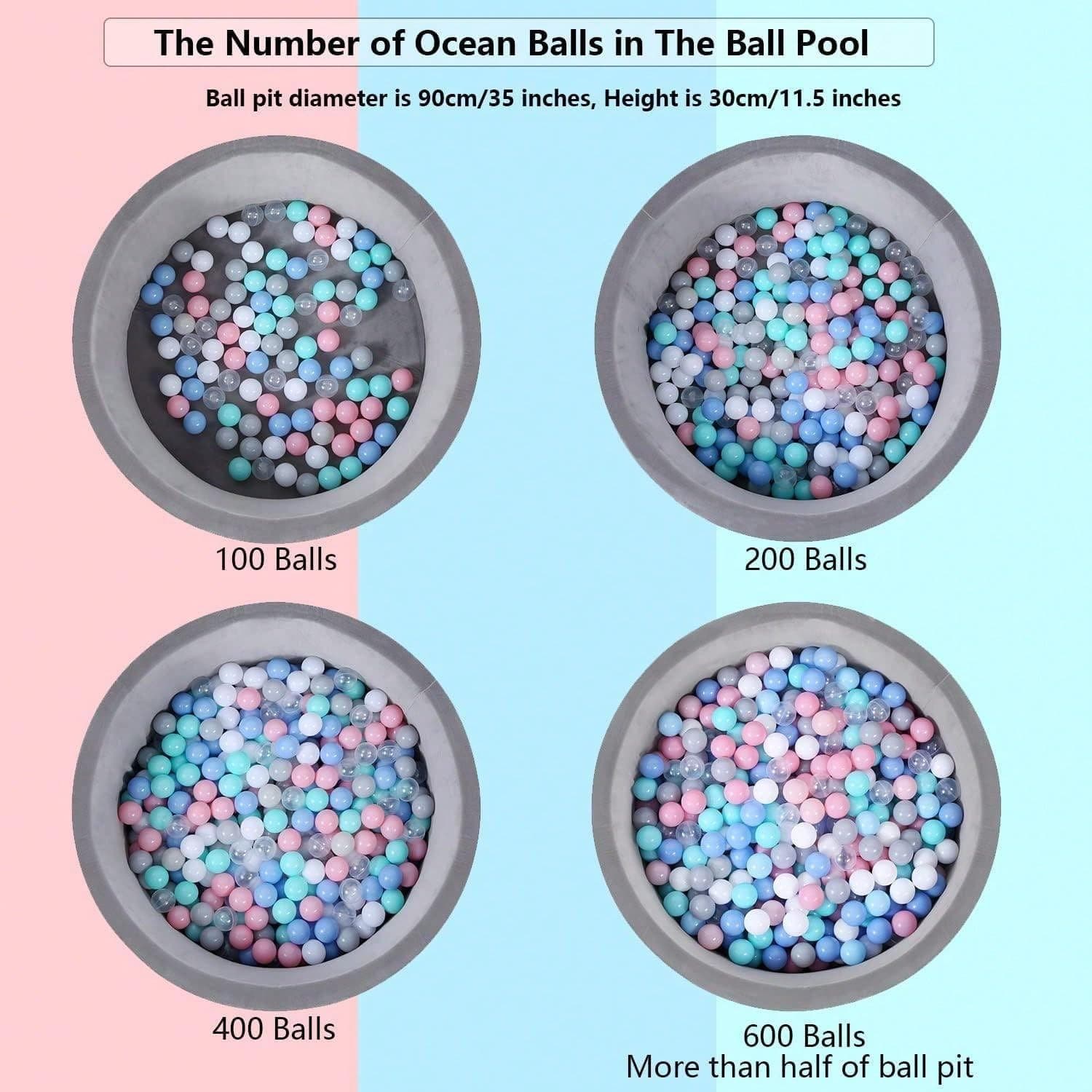 Ball Pit Balls for Toddlers, BPA Free Crush Proof Plastic Toy Balls for Ball Pit 4