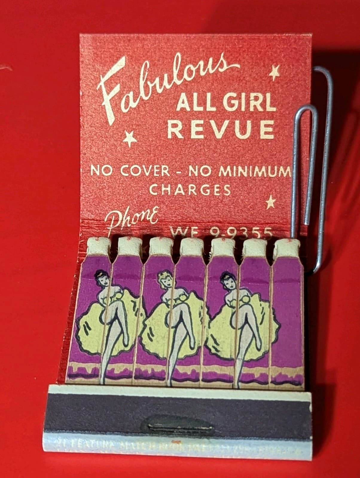 Full Length-Girlie Feature Matchbook from the CLUB TROCADERO/Chicago /Burlesque  2