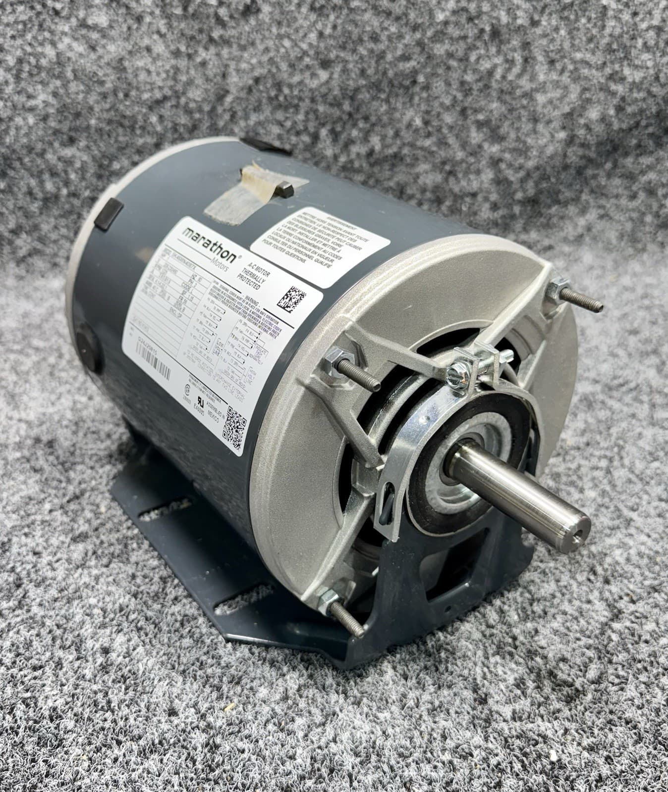 Marathon 5K46MN4087 Belt Drive HVAC Motor 208-230/460V, 1 HP, 1725rpm, 3 Phase