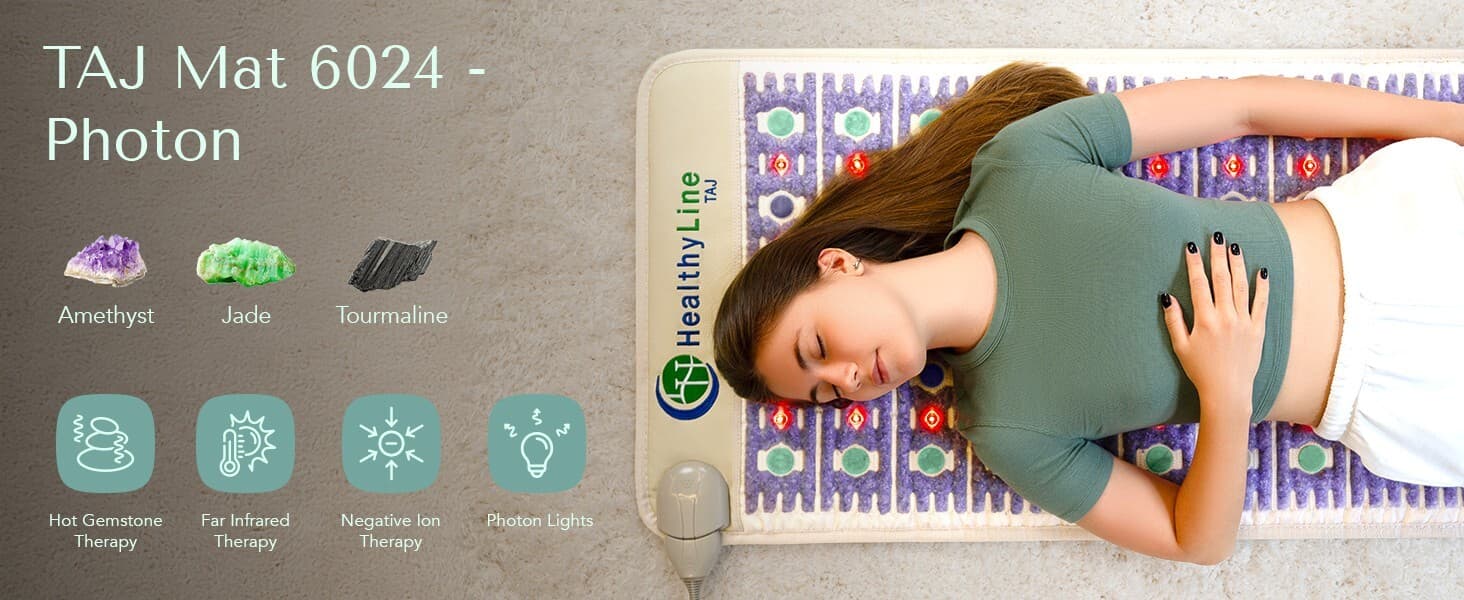 HealthyLine TAJ Heating Mat Infrared Gemstones Photon PEMF Pain Therapy (60x24) 3