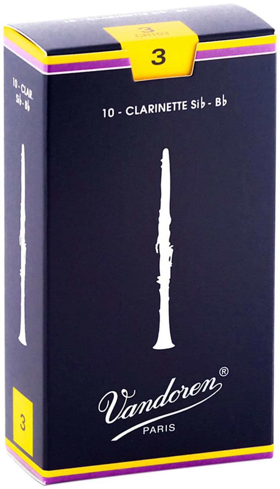Vandoren Traditional Bb Clarinet Reeds Strength 3 Box of 10 2