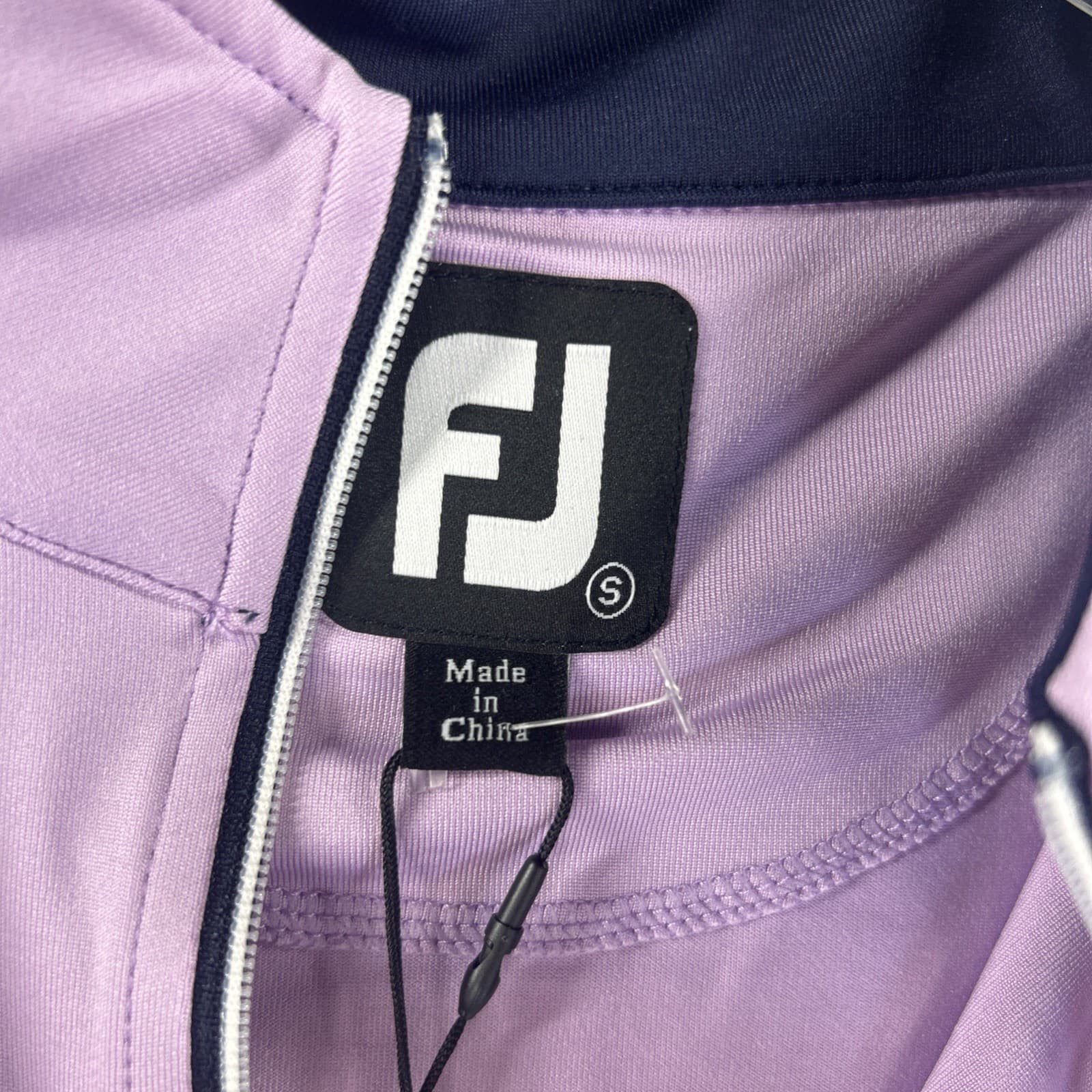 Footjoy Golf Vest Mens Small Lavender Performance 1/2 Zip Gather Wicking NEW 4