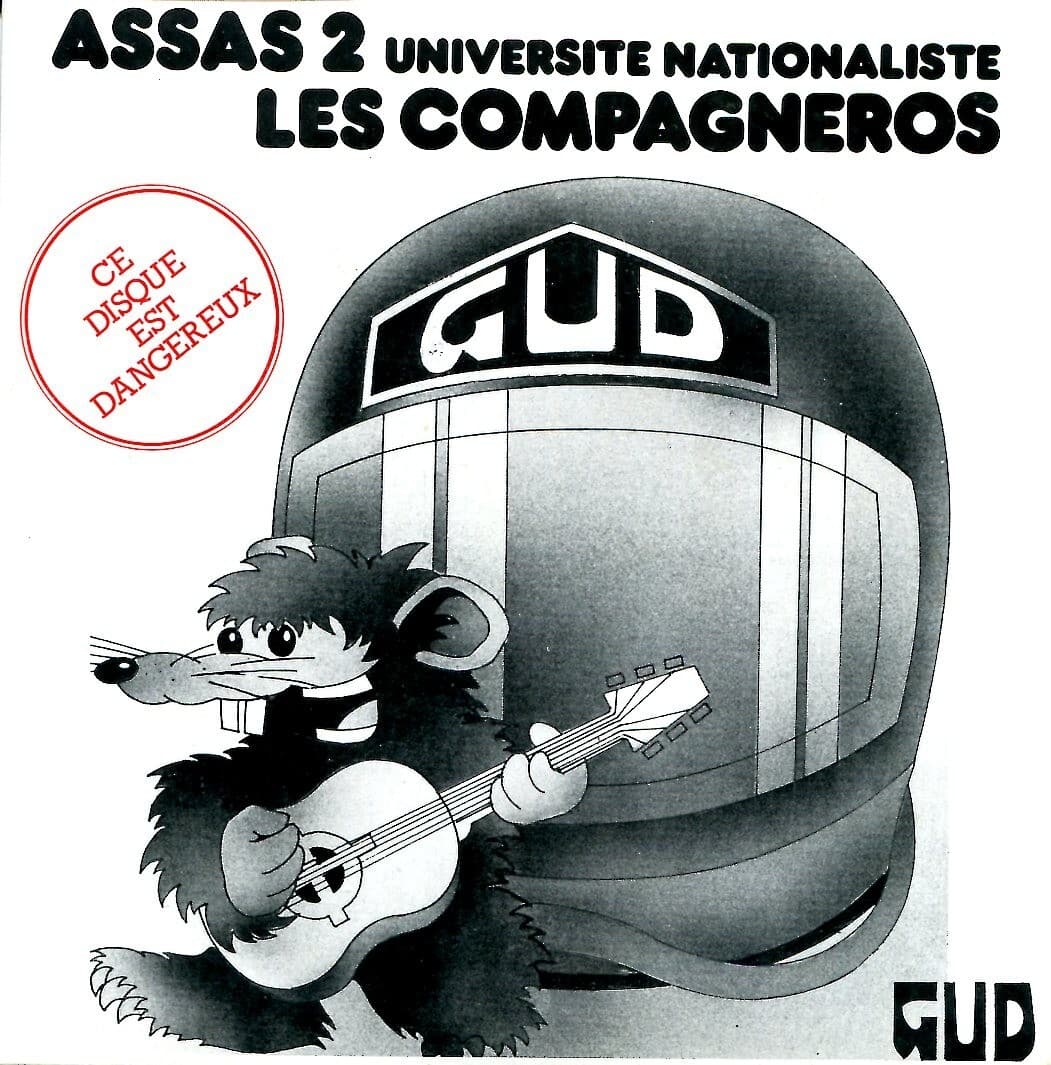 DISQUE DU GUD 45 T vinyle original 1980 -ASSAS 2 Les Compagneros droite Espagne