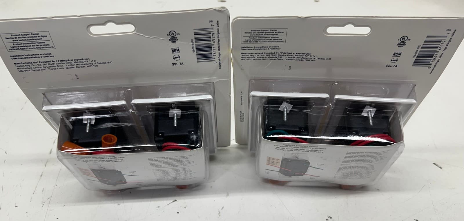 4 PACK Leviton SureSlide Slide Dimmers with Preset Switch White New 3