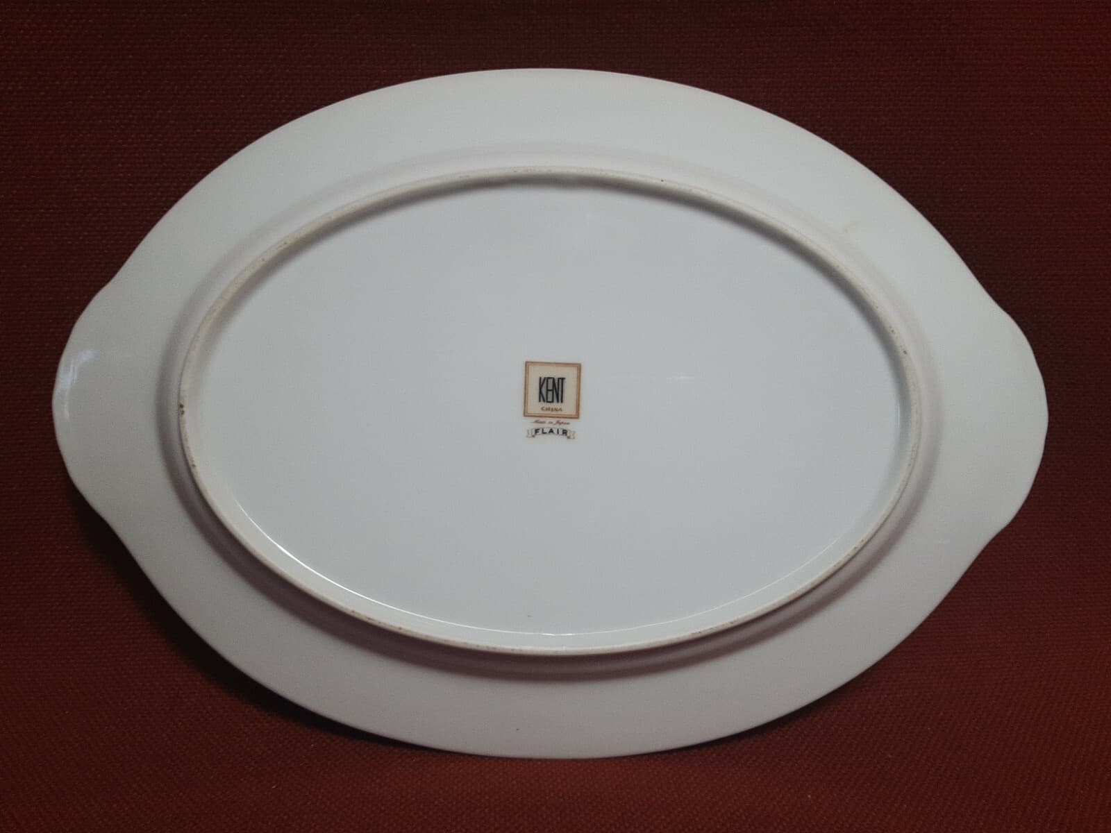 Kent China Oval Platter Flair Pattern 13"L X 9"W 3