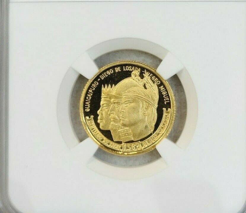 1967 VENEZUELA GOLD MEDAL FOUNDING OF CARACAS NGC PF 69 ULTRA CAMEO RARE TOP POP 3
