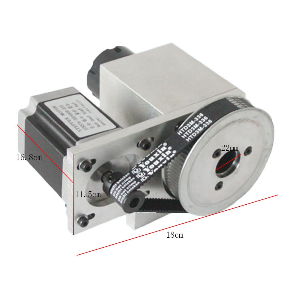 CNC 4th Axis Hollow Shaft Rotary Table Router Rotational Axis w/ 11x ER32 Collet 3