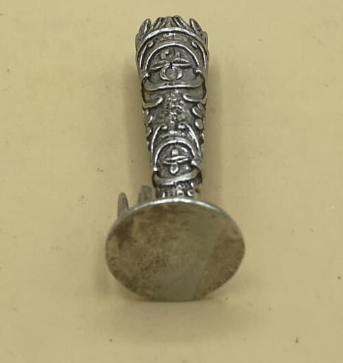 Vtg Set 6 A E Williams Victorian Ornate Pewter Bud Vases Place Card Holders IOB 4