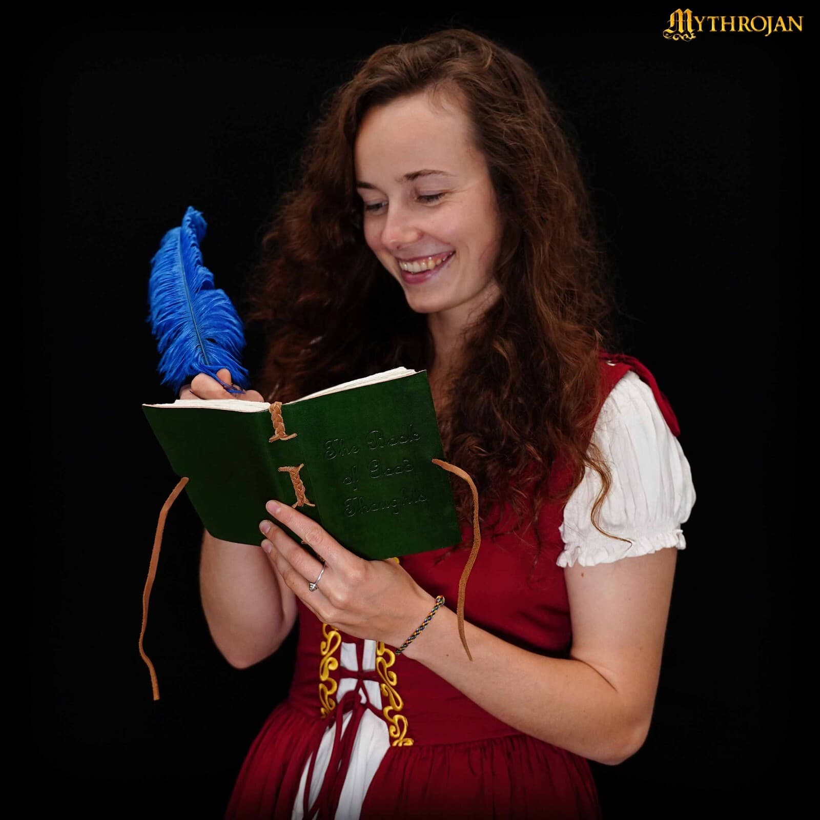 Leather Bound Journal Blank Notebook The Book of Good Thoughts Medieval Diary 5