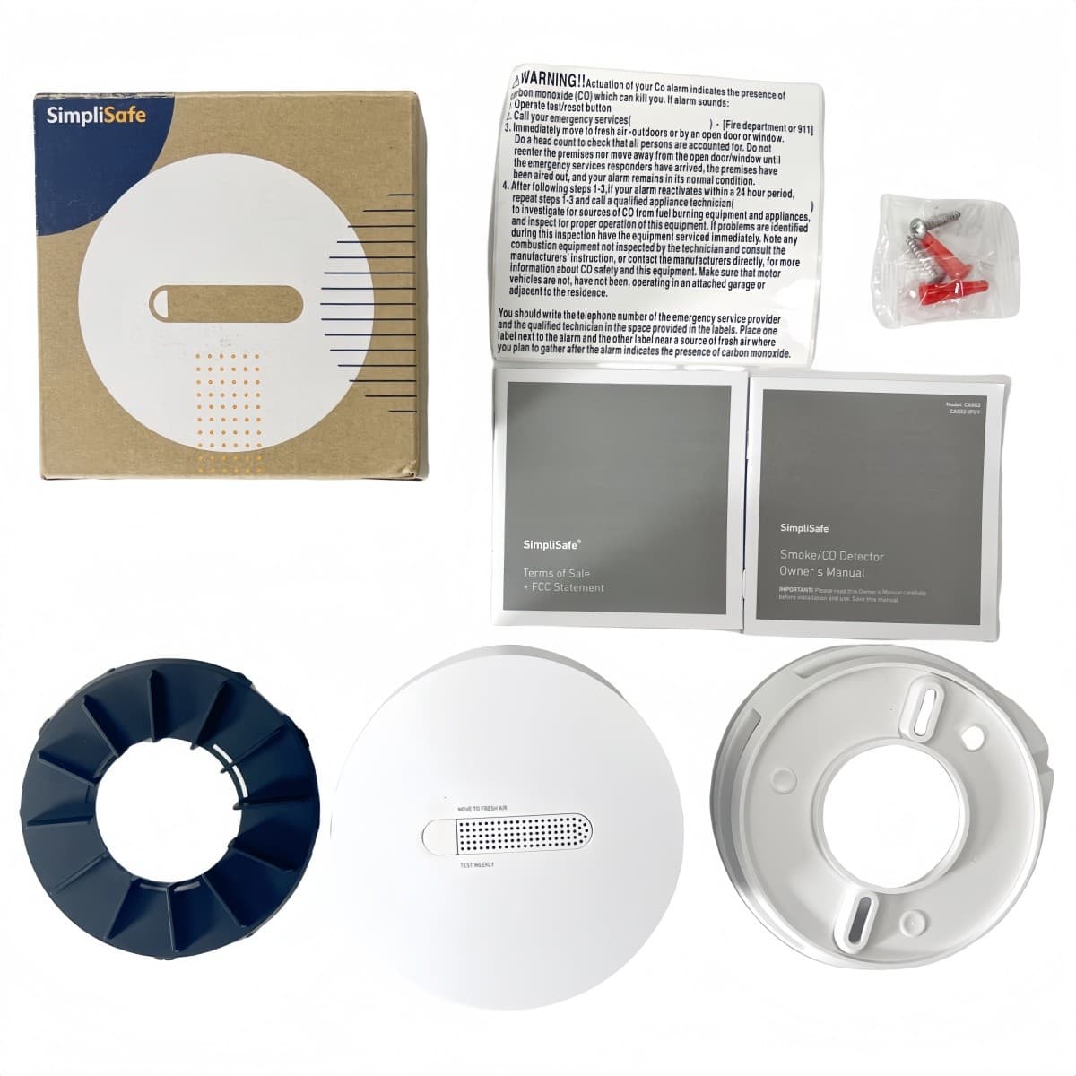 SimpliSafe Smoke & Carbon Monoxide Detector Monoxide Alarm Latest Gen White 4