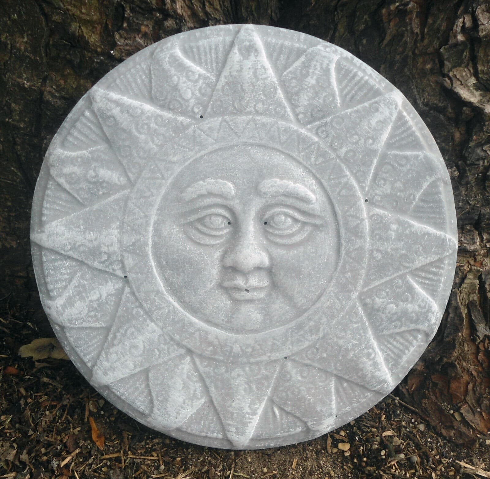 Sun plaque mold concrete plaster casting garden mould 9.75" x 1/2" thick 4