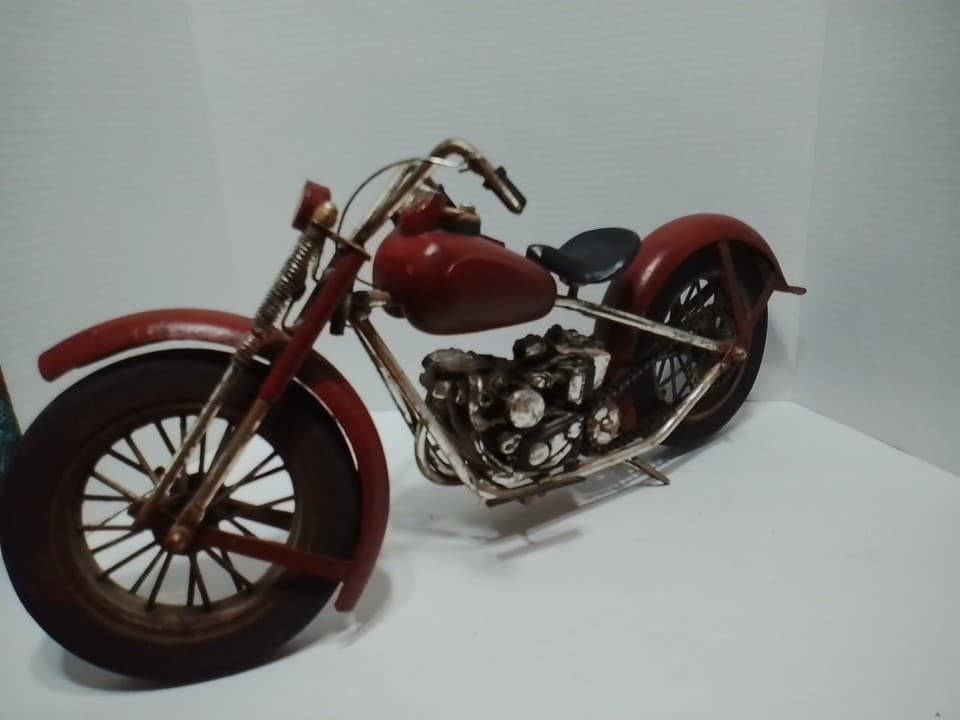 Heavy DieCast Metal weathered HARLEY Davidson INDIAN Motorcycle 20 in 8lbs 2