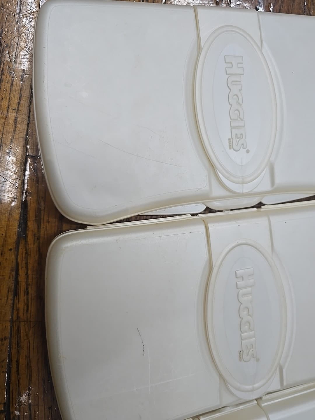 Huggies Baby Diaper Wipes Container Case Travel Size off white  EMPTY Lot Of 3  2