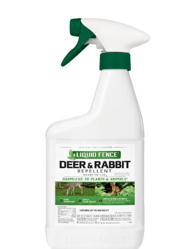 Liquid Fence Deer & Rabbit Repellent, Ready-to-Use Spray, 32 Oz Bottle Gardens