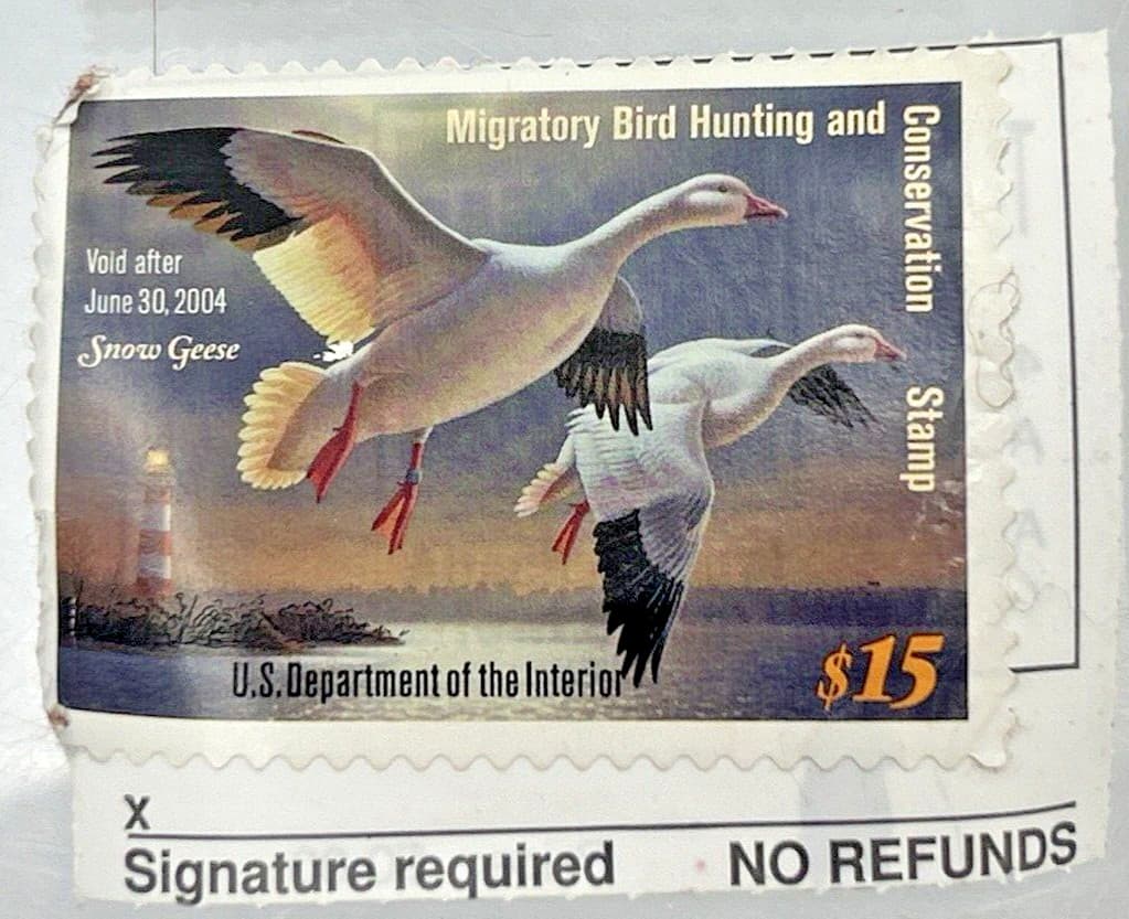 Lot 4 Collectible Hunting Fishing Conservation and Wildlife Stamps 1992 & 1993 3