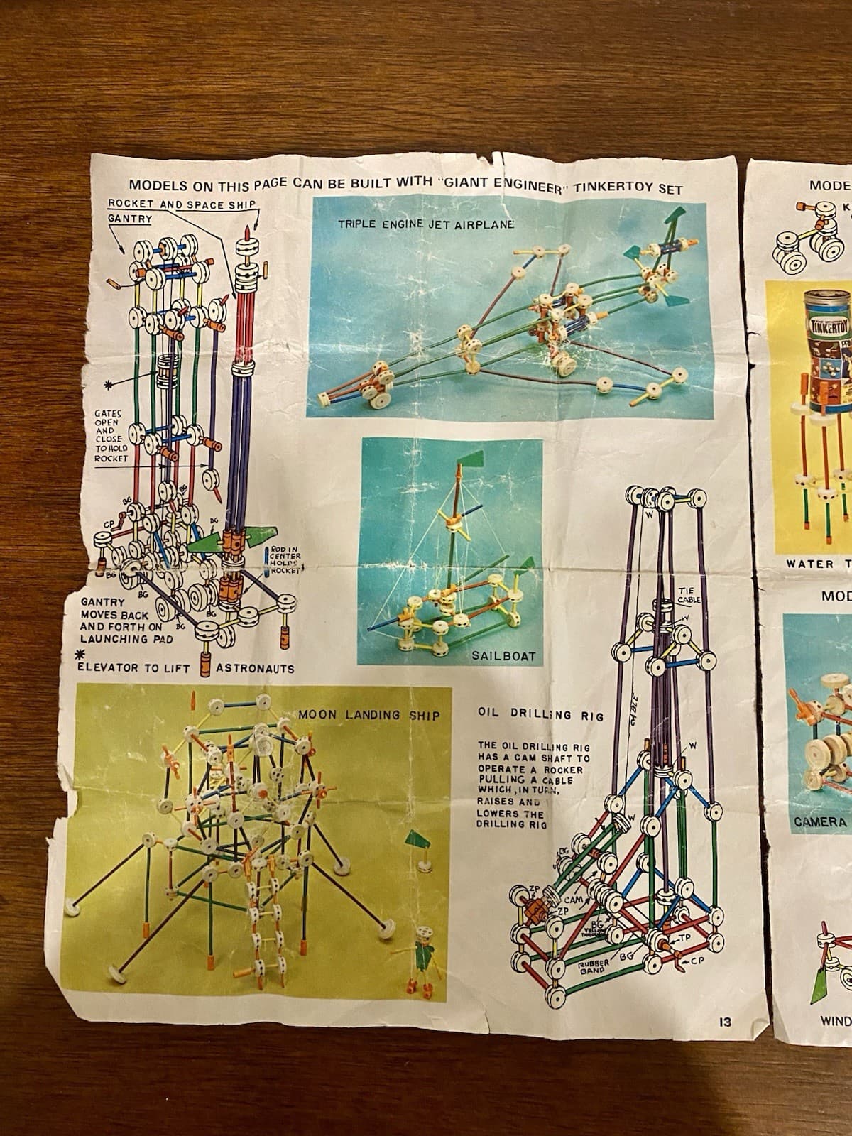 Vintage Tinker Toys Original Educational Toy Building Learning Set 5